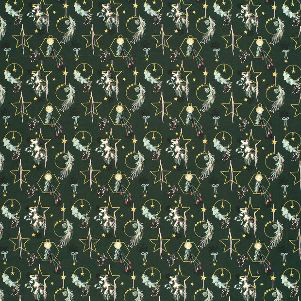 Cotton Poplin fabric Dark Green 