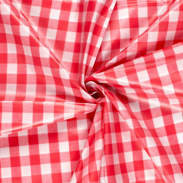 Toile Cirée tissu Rouge imprimé 