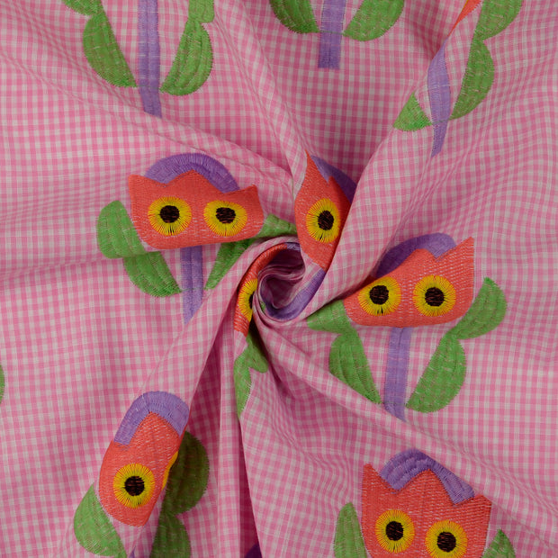 Algodón Popelina tela Rosa 