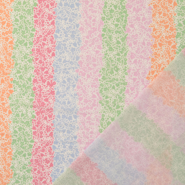Voile fabric Orange digital printed 