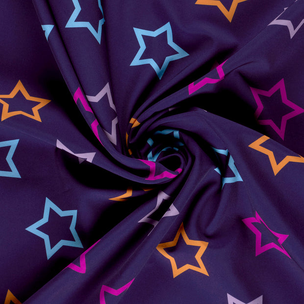 Softshell fabric Purple digital printed 