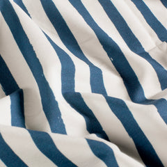 French Terry GOTS organic digital printed Stripes Steel Blue