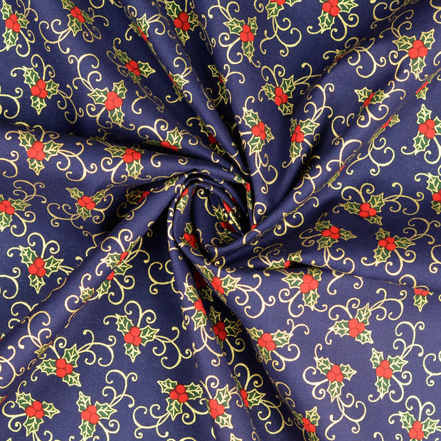  tela Azul marino estampado 