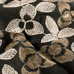 Twill Flowers Black