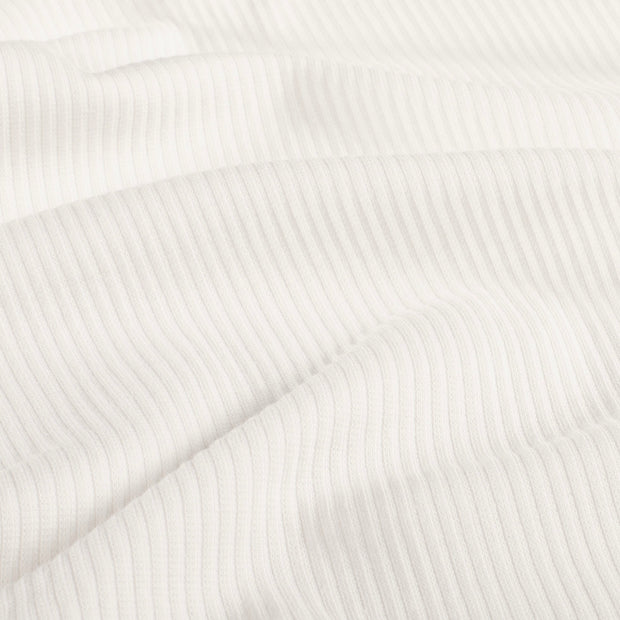Rib Jersey tissu Unicolore Ivory