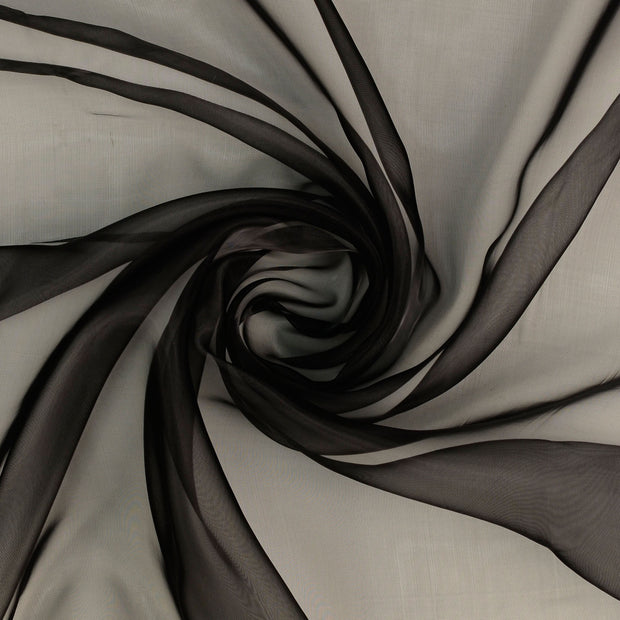 Organza tela Negro 
