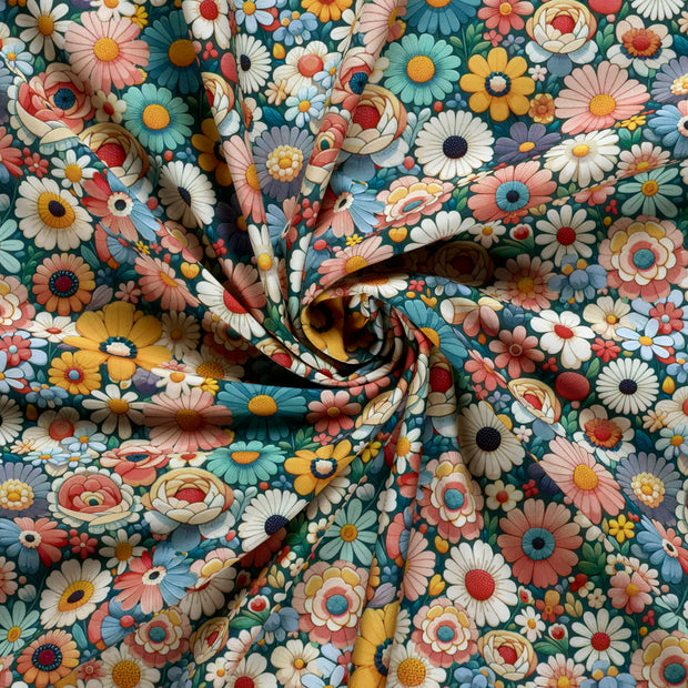 Softshell fabric Nude digital printed 