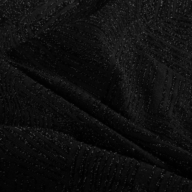 Polyester Jersey tela Unicolor Negro