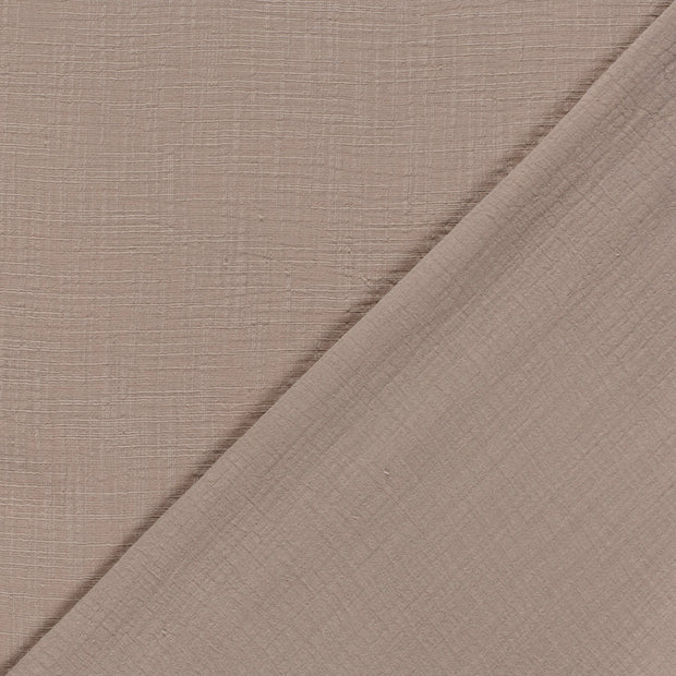 Muslin fabric Unicolour slub 