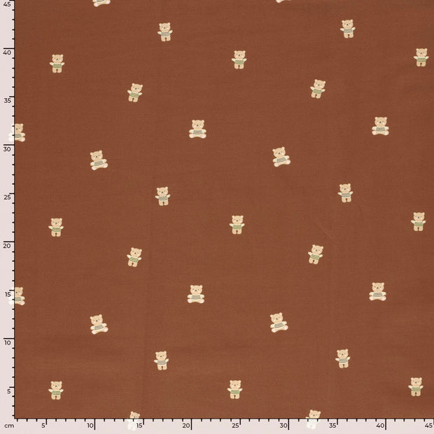 Jersey fabric Bears Old Pink