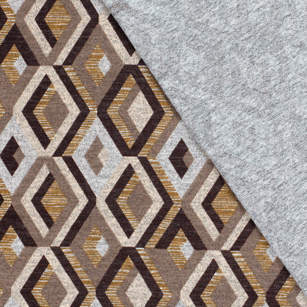 Angora fabric Abstract brushed and printed 