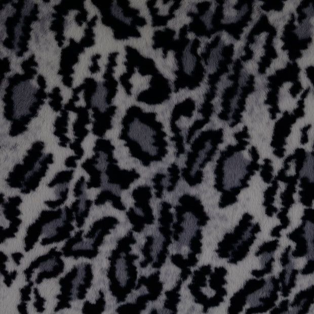 Fake Fur fabric Animals Black