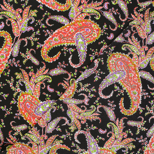 Polyester Bubble fabrik Paisley bedruckt 