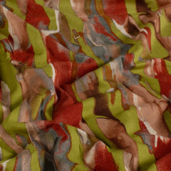 Viscose Vortex Jerséis estampado Abstracto Verde caqui