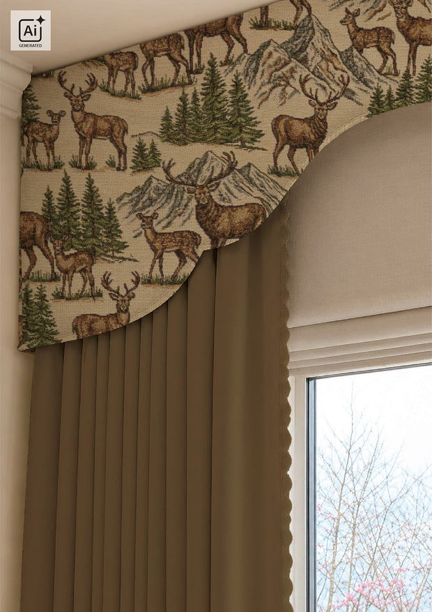 Gobelin stof Herten Beige