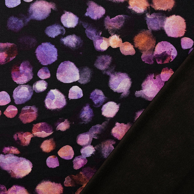 Jersey fabric Aubergine digital printed 