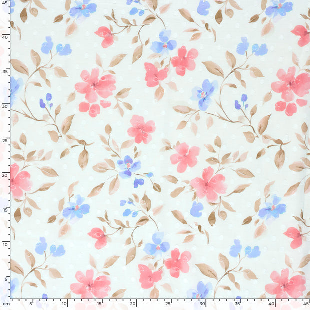  fabric Flowers Coral