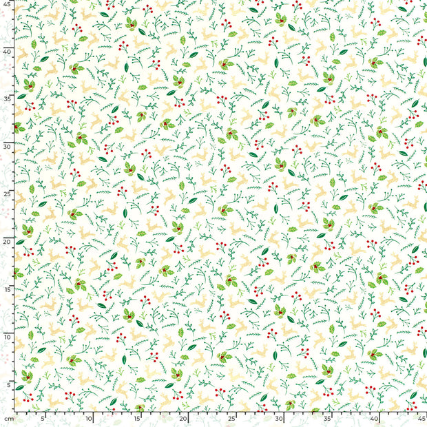 Baumwolle Popeline fabrik Hirsche Wollweiß