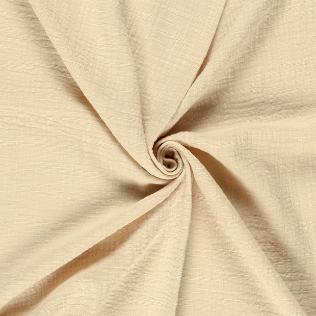 Musselin fabrik Beige slub 