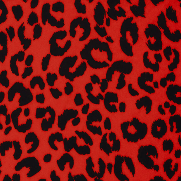 Keper Stretch stof Luipaarden Rood