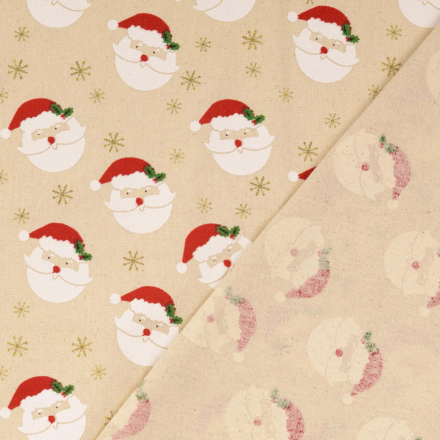 Canvas fabric Off White printed 