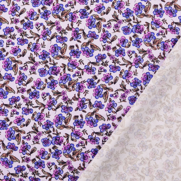 Viscose Twill fabrik Helllila digital bedruckt 