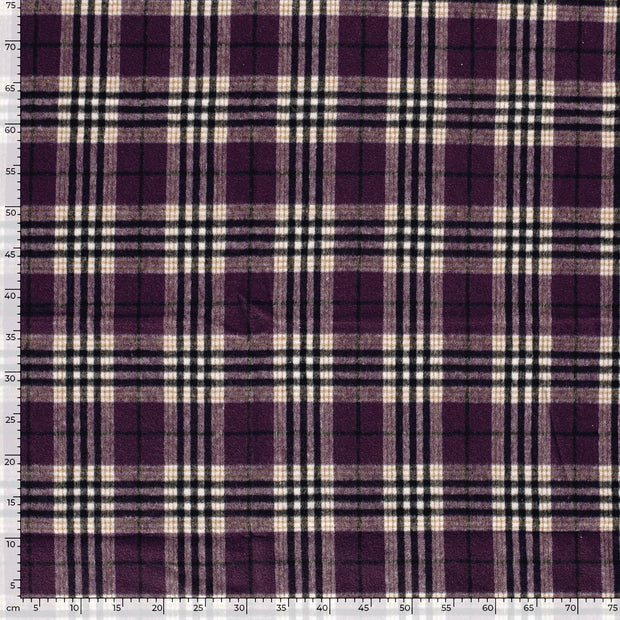 Jacquard fabric Checks Magenta