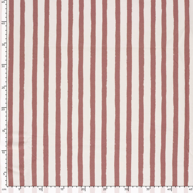 French Terry GOTS organic fabric Stripes Lila