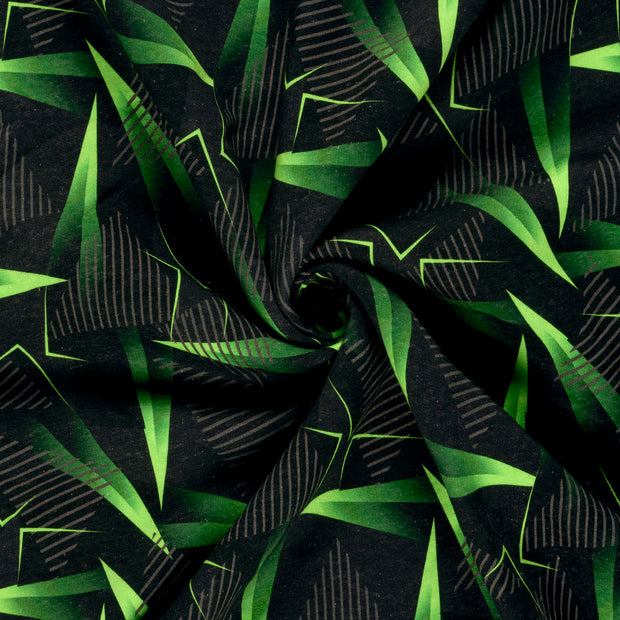 Jogging fabric Black digital printed 