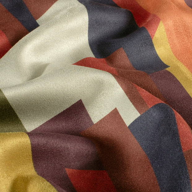 Cuir Suèdé tissu Abstrait Brique
