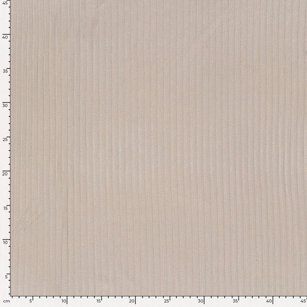 Rib Jersey fabric Unicolour Beige