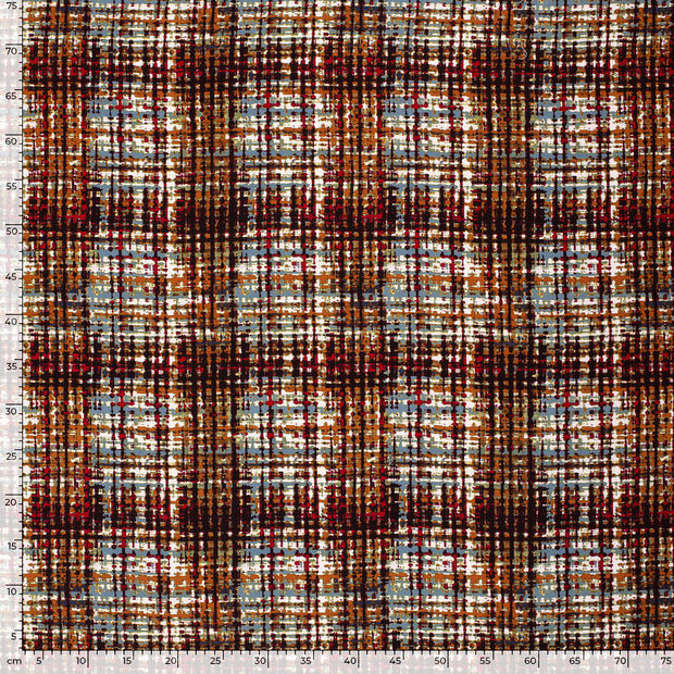 Viscosa Nylon Twill tela Cuadros Petróleo