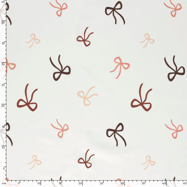 Felpa tela Corbata de moño estampado 