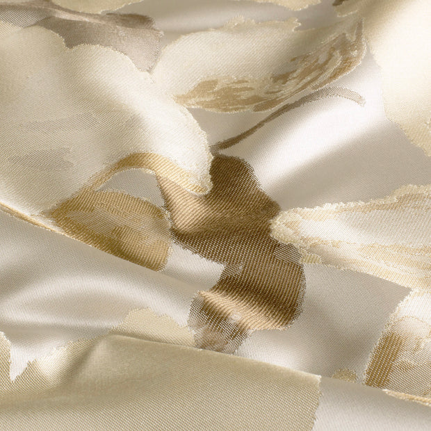 Jacquard fabric Flowers Beige