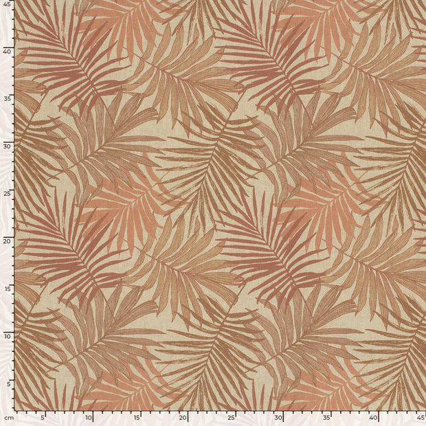 Aspect Lin tissu Feuilles Brique