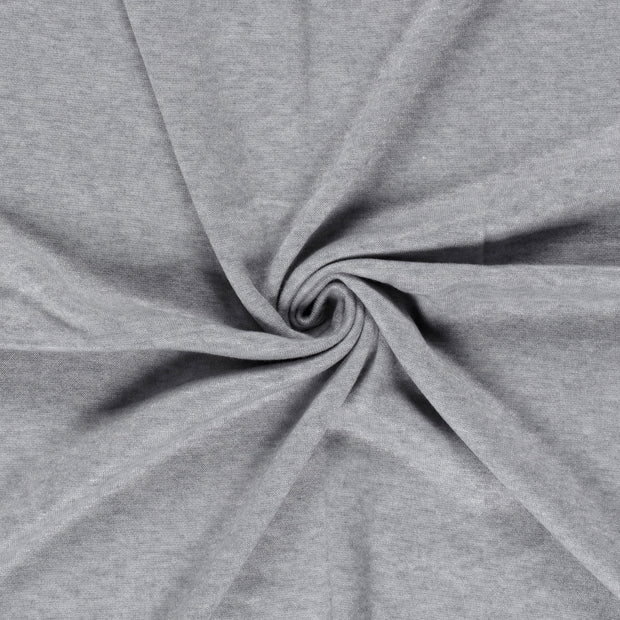 Heavy Knit stof Licht grijs brushed 