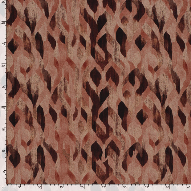 Satin Duchesse fabric Abstract Brique