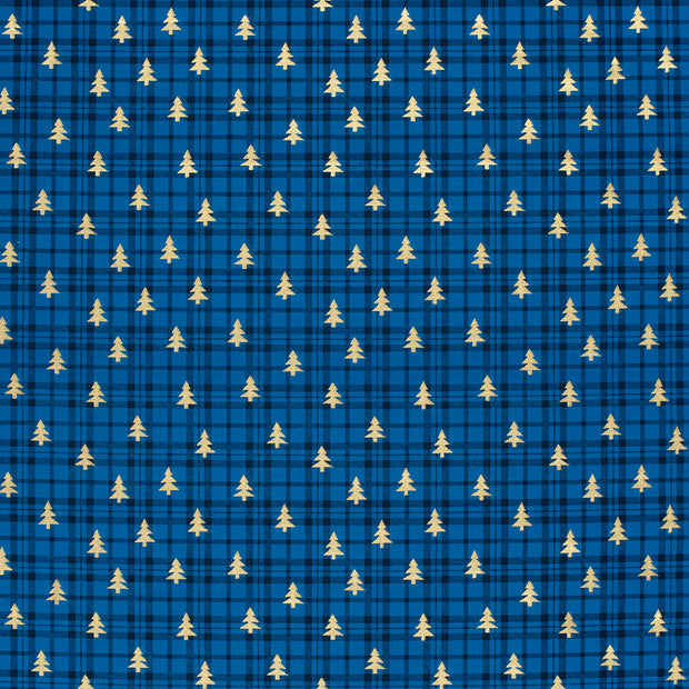 Algodón Popelina tela Azul marino 