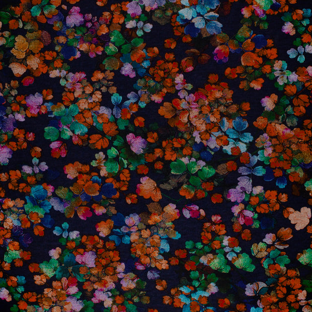 Poly Viscose Jersey fabric Navy matte 