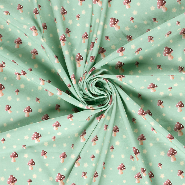 Jersey fabric Mint digital printed 