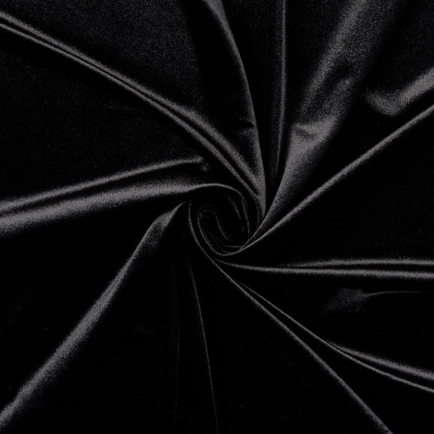 Velvet Stretch fabric Black 