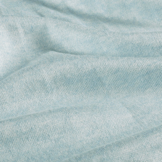 Heavy Knit fabrik Melange Babyblau