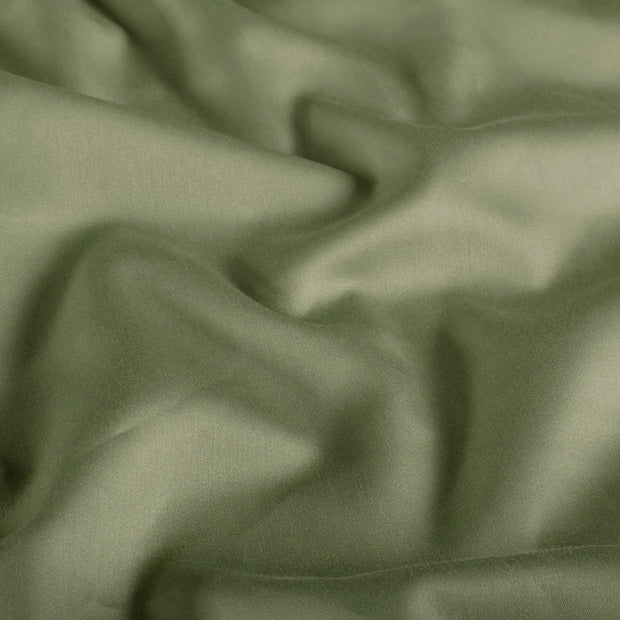 Satin tissu Unicolore Vert Olive
