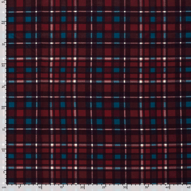 Flanel stof Ruiten Rood