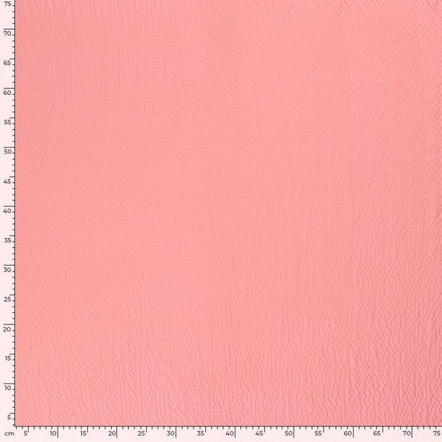 Viscose Bubble tissu Unicolore Rose