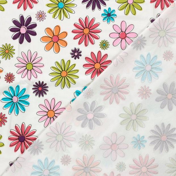 Jersey fabric Flowers printed 