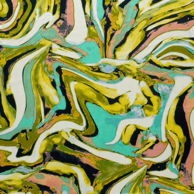 Polyester Bubble fabric Lime Green soft 