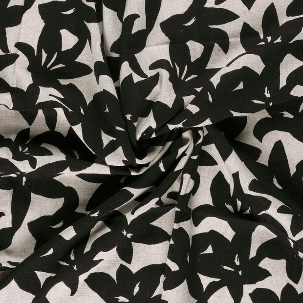  fabric Black printed 