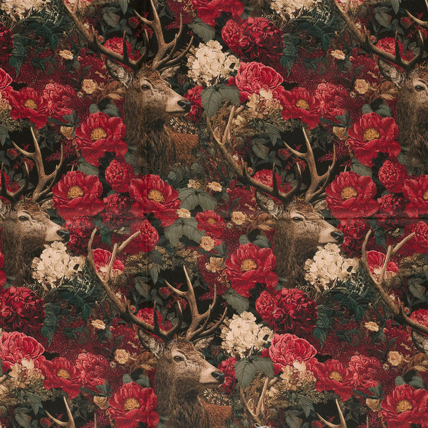 Panama fabric Dark Red matte 