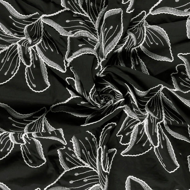 Voile fabric Black 